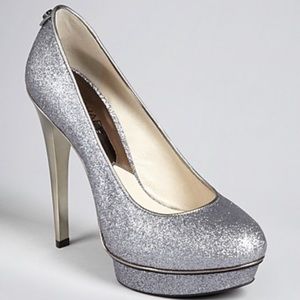 Michael Kors Gideon Silver Platform Pumps